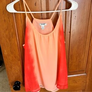 Old Navy Women's Orange and Red Top